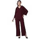 Selvia Women's Solid Co-ords Set|Lycra Casual Oversized Top &amp; Trouser Set||Two Piece Office Wear Co-ords Set