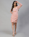 Selvia Women Bodycon Pink Knee Length Dress