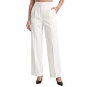 Selvia Womens Solid Straight Fit Trousers Front