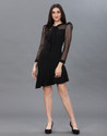 Selvia Women Sheath Black Mini/Short Dress