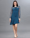 Selvia Women Sheath Blue Mini/Short Dress