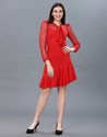 Selvia Women Sheath Red Mini/Short Dress