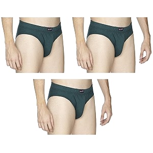 Semantic Mens Solid Cotton Brief Underwear -