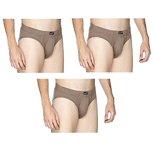 Semantic Mens Solid Cotton Brief Underwear -