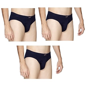 Semantic Mens Solid Cotton Brief Underwear -
