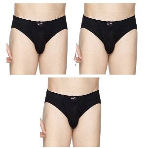Semantic Mens Solid Cotton Brief Underwear -