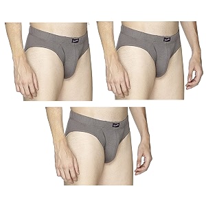 Semantic Mens Solid Cotton Brief Underwear -
