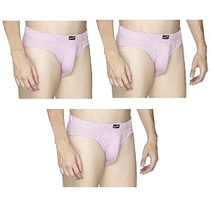 Semantic Mens Solid Cotton Brief Underwear -