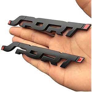 semaphore 3d metal emblem badge self adhesive sport logo decal stickerblack set of 2 for marutii ciaz