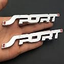 SEMAPHORE 3D Metal Emblem Badge Self Adhesive Sport Logo Decal Sticker(Silver) Set of 2 for BMWW Z4