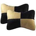 Semaphore Auto Head Neck Rest Cushion Relax Neck Support Headrest Comfortable Soft Pillows for Travel Car Seat &amp; Home(Black/Beige) for Foard FigGo Aspire