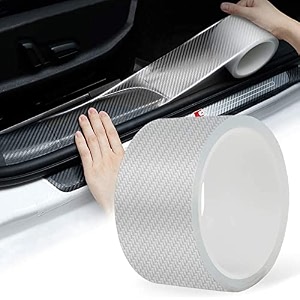 semaphore car door edge anti-collision scratch cover protector 5d carbon fiber self-adhesive tapewhite 5metre x 5cm compatible with mahindra commander