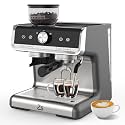 Semi-Automatic Espresso Machine with Grinder &amp; Milk Frother, 20 Bar Professional Pressure,95Oz Removable Large Water Tank, Coffee Maker for Cappuccino/Latte/Macchiato, Design for Home Barista