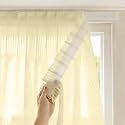 Semi Sheer Curtains for Soft Light Diffusion and Daytime Privacy, No-Tools Adhesive Window Sheer Curtain, Perfect for Renters and Temporary Use-Beige(W 27*L 41in-1-Panel)