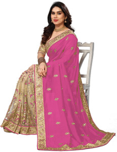semizoxis embellished bollywood net art silk saree