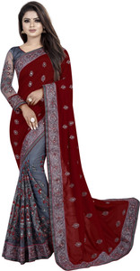semizoxis embellished bollywood net art silk saree