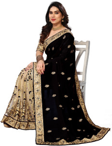 semizoxis embellished bollywood net art silk saree
