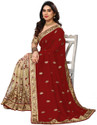 Semizoxis Embellished Bollywood Net, Art Silk Saree