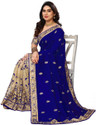 Semizoxis Embellished, Embroidered Bollywood Net, Art Silk Saree