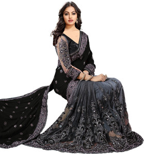 semizoxis embellished bollywood net art silk saree