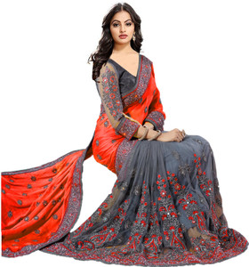semizoxis embellished bollywood net art silk saree