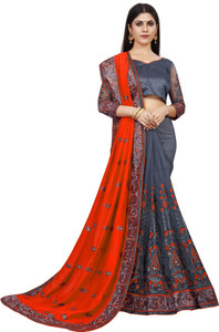 semizoxis embellished bollywood net art silk saree