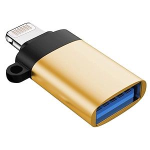 ligtning male to 30 usb a female otg adapter compatible with pad phone 14 13 12 and all series multi colour - colour may vary