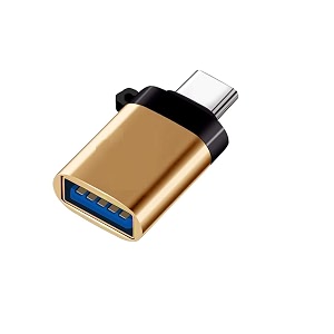type c male to usb type a female otg adapter compatible with all type c enabled devices golden