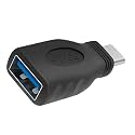 USB Type C Male 3.0 to Female OTG Adapter Compatible with All Type C Enabled Devices (Black)