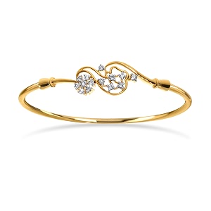 senco gold amp diamonds loop and lustre diamond noa bangle