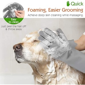 sene pet grooming gloves silicone gloves washing dog hair removal gloves high density teeth bathing shampoo shedding cleaning gloves pet washing and grooming gloves