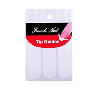 senecio diy french tip guide manicure nail art decorations round form fringe sticker stencil style-1