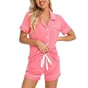 Senert Womens Pajamas Sets Short Sleeve Sleepwear Nursing Pj Set