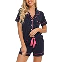 Senert Womens Pajamas Sets Short Sleeve Sleepwear Nursing Pj Set