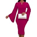 SeNight Women39s Elegant Dress Bodycon Work Business