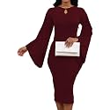 SeNight Women39s Elegant Dress Bodycon Work Business