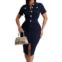 SeNight Women's High Waist Denim Mini Skirt Frayed Hem Stretchy