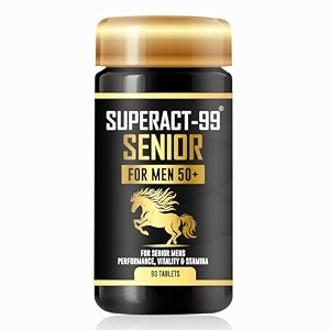 senior - natural amp safe formula for men 50  strength power amp stamina  enhances performance  enriched with shilajit ashwagandha makardhawaj javitri amp saffron  relieves stress amp anxiety  60 tablets