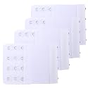 Senkary 4 Pieces Bra Extenders 4 Hooks 3 Rows Elastic Bra Strap Extension for Women