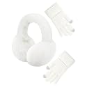 Senker Fashion Ear Muffs for Women, Winter Warm Earmuffs Gloves Set