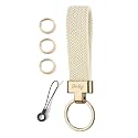 Car Keychain, Stretchy Key Holder, Original Elastic Anti-Drop Design Finger Lanyard Strap