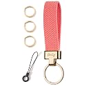 Car Keychain, Stretchy Key Holder, Original Elastic Anti-Drop Design Finger Lanyard Strap