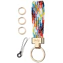 Car Keychain, Stretchy Key Holder, Original Elastic Anti-Drop Design Finger Lanyard Strap