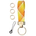 Car Keychain, Stretchy Key Holder, Original Elastic Anti-Drop Design Finger Lanyard Strap