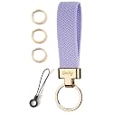 Car Keychain, Stretchy Key Holder, Original Elastic Anti-Drop Design Finger Lanyard Strap