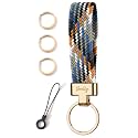 Car Keychain, Stretchy Key Holder, Original Elastic Anti-Drop Design Finger Lanyard Strap