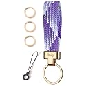 Car Keychain, Stretchy Key Holder, Original Elastic Anti-Drop Design Finger Lanyard Strap