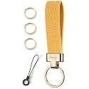 Car Keychain, Stretchy Key Holder, Original Elastic Anti-Drop Design Finger Lanyard Strap