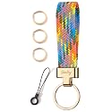 Car Keychain, Stretchy Key Holder, Original Elastic Anti-Drop Design Finger Lanyard Strap