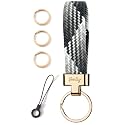 Car Keychain, Stretchy Key Holder, Original Elastic Anti-Drop Design Finger Lanyard Strap